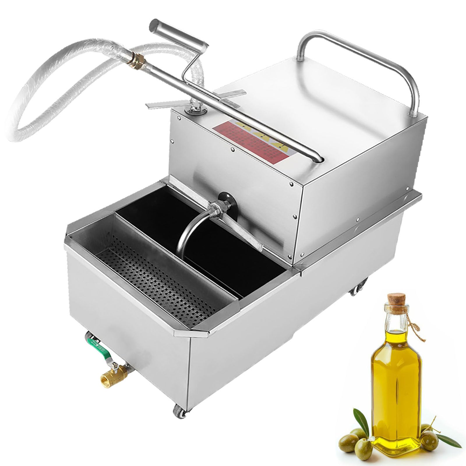 asdchZen Mobile Fryer Filter, 55 L /14.5 Gal Capacity, 550W Oil Filtration With 32 L/Min Flow Rate, Mobile Frying Oil Filtering With Pump & Oil Hose