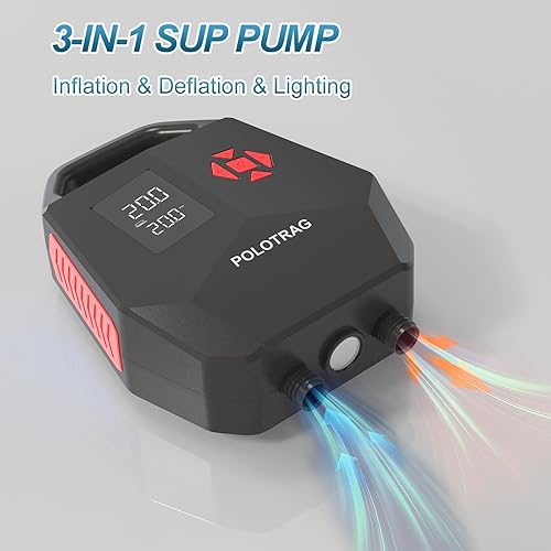 Miniatura 2 de Paddle Board Pump, SUP Pump Electric Portable with Auto-OffDeflation, 12V DC Car Connector Air Pump for Inflatables, Kayak and Air Mattress