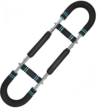 Adjustable Powerful twisting Bar ,Grip Strength Trainer,Arm twist trainer,Twister Arm Trainer, for Arm & Chest Workouts, Portable Spring Resistance Exercise Equipment ,for Anywhere FitnessBlue,Streng