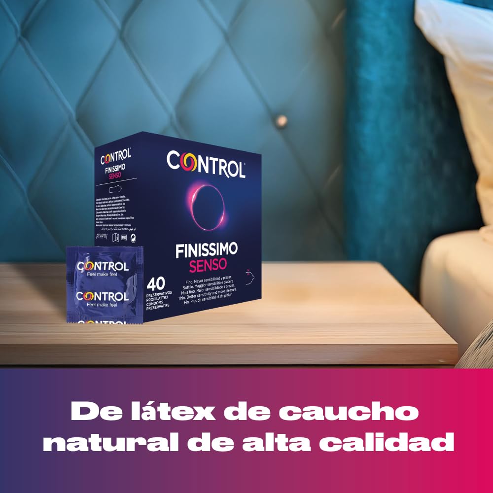CONTROL Finissimo Senso Preservativos Ultrafinos de Látex Natural 40 Unidades