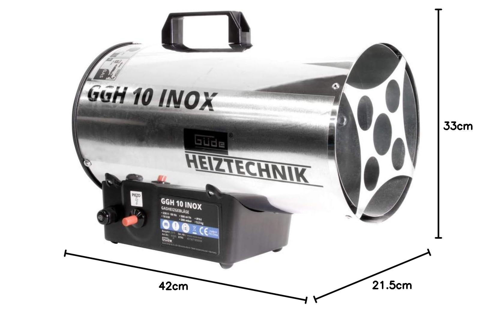 Güde 85005 dmuchawa gazowa GGH10 Inox 10 kW