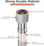 Universal Dishwasher Installation Kit,6 Ft Stainless Steel Dishwasher Hose,Burst Proof Water Supply Line with 3/8" Compression Connections,with a 6 feet Drain Hose and a clamp, one Set