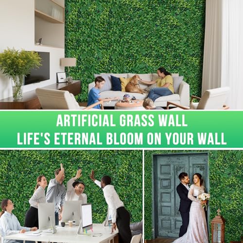 Artificial-Boxwood-Panels-Grass-Wall-Panels-20x2012pcs-Privacy-Hedge-Fence-Screen-with-UV-Protection-Fake-Greenery-Backdrop-for-Indoor-Wedding-and-Outdoor-Garden-Backyard Artificial Boxwood Panels Grass Wall Panels 20x2012pcs Privacy Hedge Fence Screen with UV Protection Fake Greenery Backdrop for Indoor Wedding and Outdoor Garden Backyard