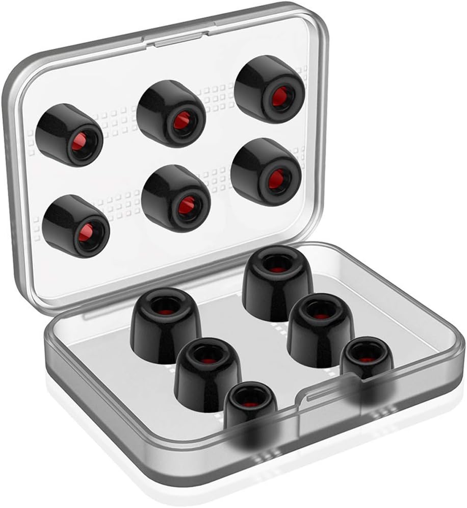 12 Pieces Replacement Ear tips for Powerbeats 2 Powerbeats Pro Link Dream Premium Memory Foam Earbuds Tips Updated Dustproof Durable Noise Reducing Eartips for Most 5-6.3mm in-Ear Earphones (S/M/L)