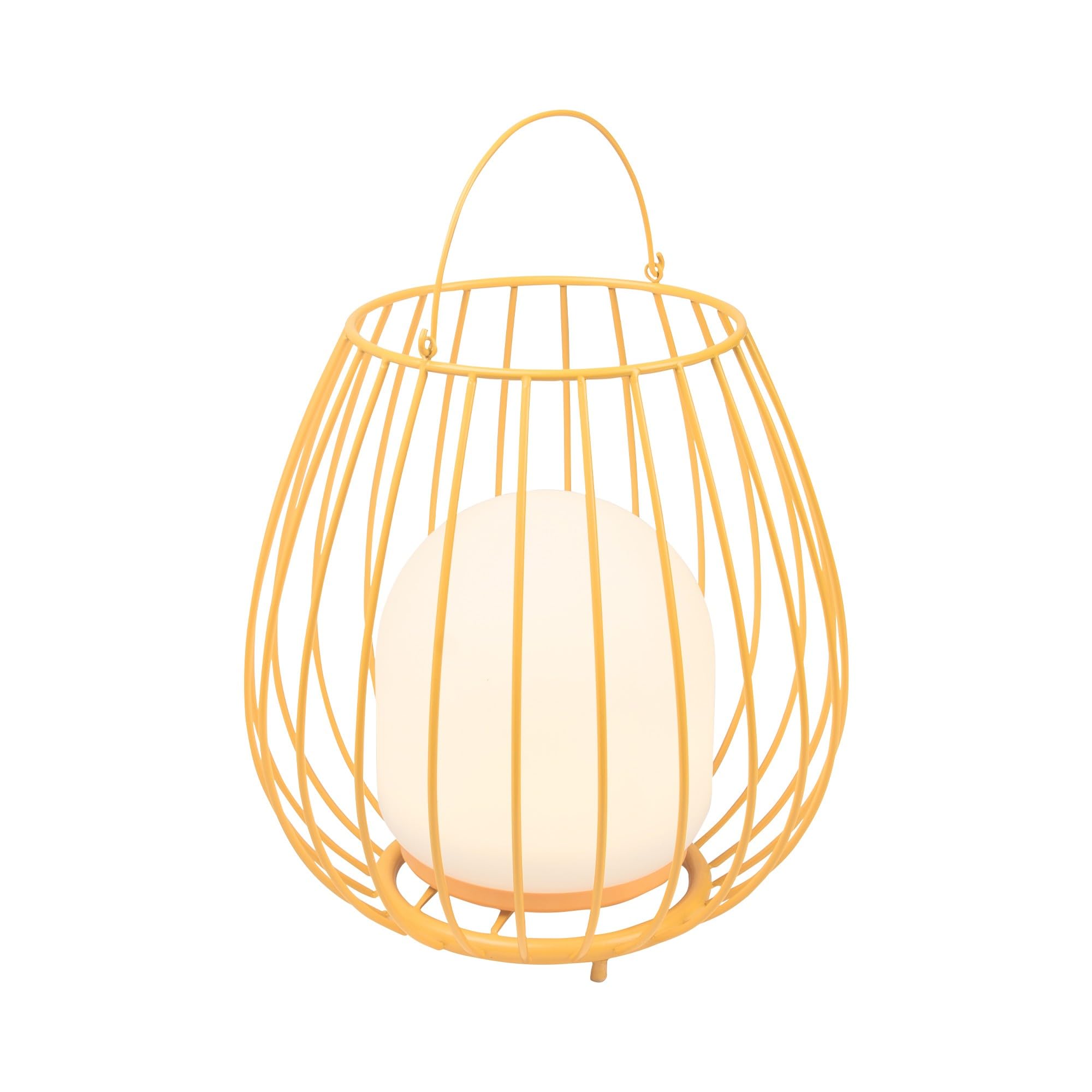 B&Q -  Jim Outdoor Metal Lantern Battery 3-Level Dimming OrangeLed