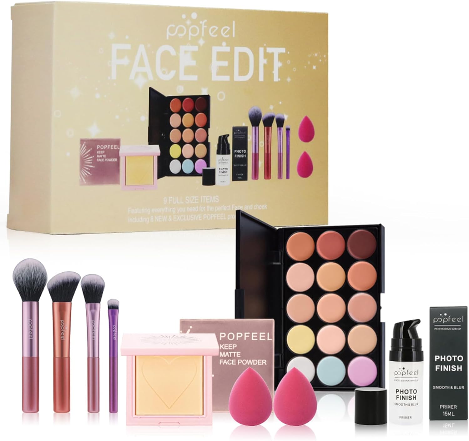 Make-up Kit voor Vrouwen Volledige Kit, Make-up Cadeauset voor Meisjes, Make-up Essentieel Inclusief 40 kleuren Oogschaduwpalet Eyeliner, Mascara, Wenkbrauwpotlood en Make-upkwast #4