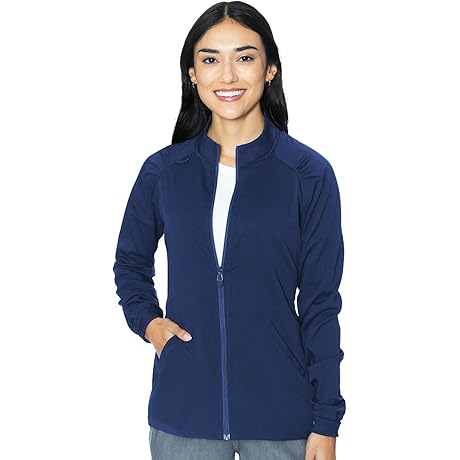 Touch Women's Figs Raglan Zip Front Warm Up Jacket