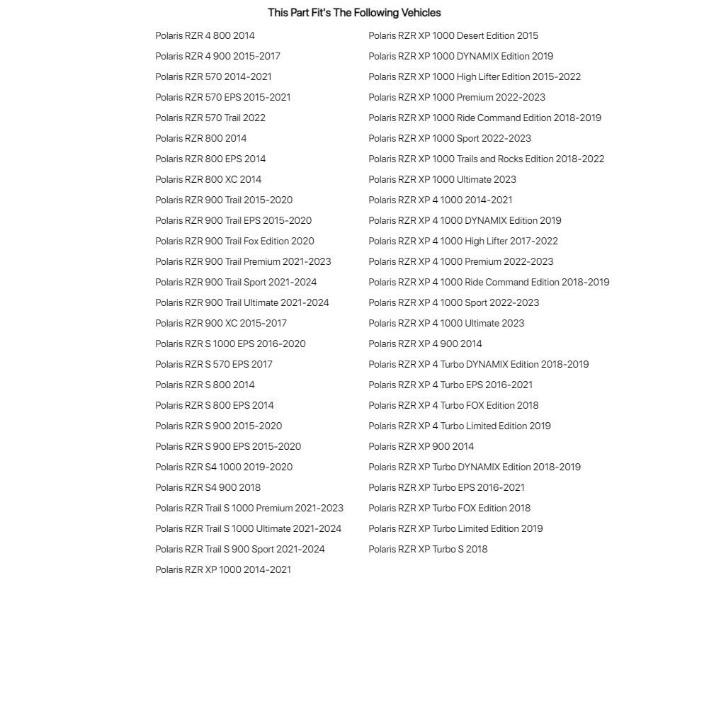 TUSK Steering Wheel Puller for Polaris RZR 900 Trail EPS 2015-2020