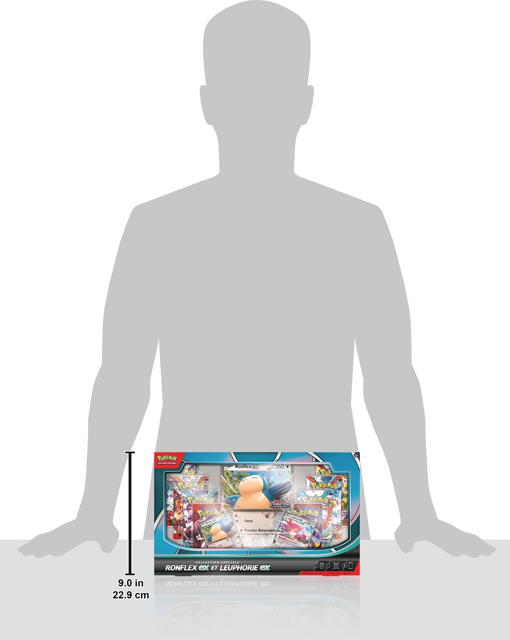 Pokémon : Collection spéciale Ronflex-ex et Leuphorie-ex du JCC Pokémon (2 Cartes Promo Brillantes, 1 Carte Grand Format Brillante et 8 boosters)