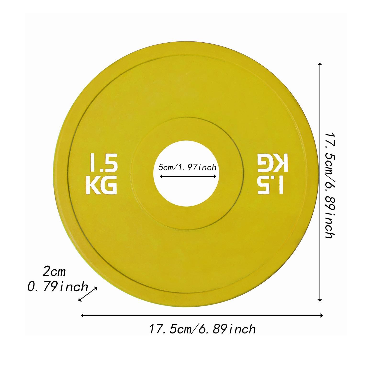 Disco Fractional de Peso con Diseño Portátil Y Material Resistente Adecuado para Uso en Mancuernas Barras Y Entrenamiento de Fuerza en Casa O Gimnasi