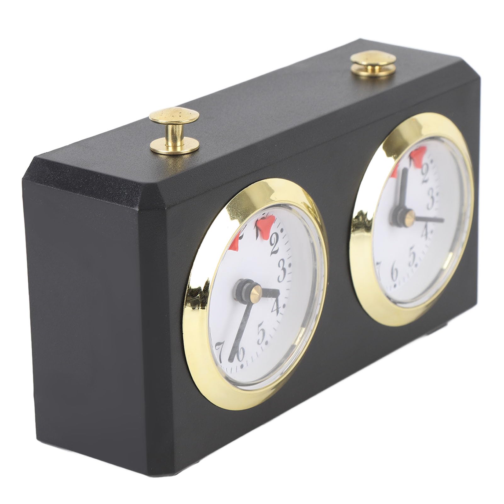 Horloge D'échecs Mécanique Analogique, Minuterie D'échecs Classique à Remonter pour Les Compétitions Weiqi et Les Séances D'entraînement Quotidiennes (Noir)