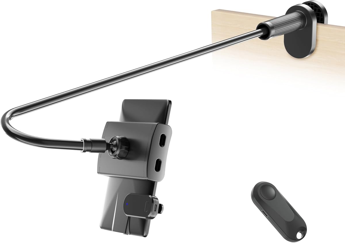 Schwanenhals-Halterung für Kindle, Leseständer im Bett mit Fernbedienung, Freisprecheinrichtung, Nachttisch, Faultier Arm Halterung für Kindle-Zubehör