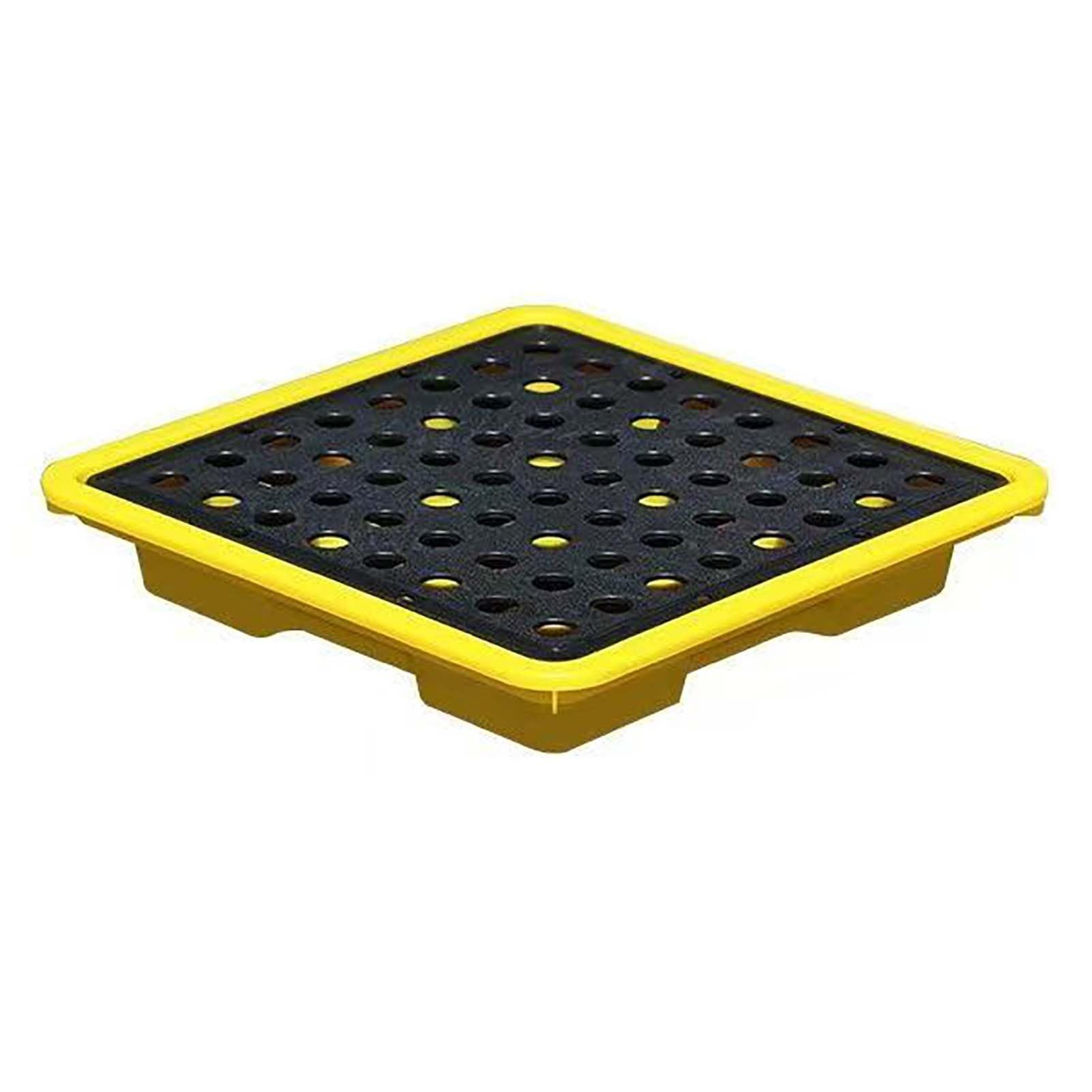 JKJZSALJ Spill Containment Platform,Modular Spill Containment Platform With Drain, Stackable Spill Pallets For Paint Buckets, Large Capacity 72X72X16Cm, Durable Spill Tray For Saf,33x33x5.8cm