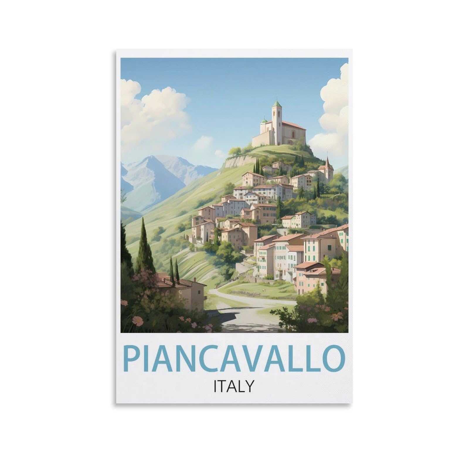EZMLFA 5D Diamond Art Kits Adults,Piancavallo Italy,Gem Art,Crystal Kits Round Drill for Home Wall Decor Gifts,Women,Men 50x60cm