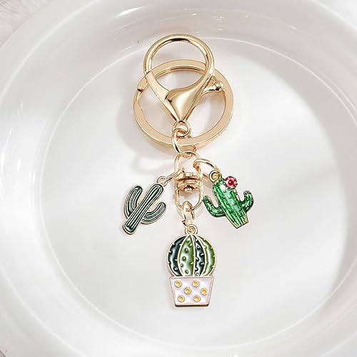 Miniatura 8 de 50 dijes de cactus esmaltados de aleación mixta, dijes tropicales de verano para hacer joyas, aretes, collares, pulseras, llaveros, decoración de