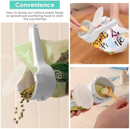 Miniatura 2 de Clips de sellado de almacenamiento de alimentos clips para bolsas con canalones clips de bolsas de chips de cocina clips de sellador de tapa de