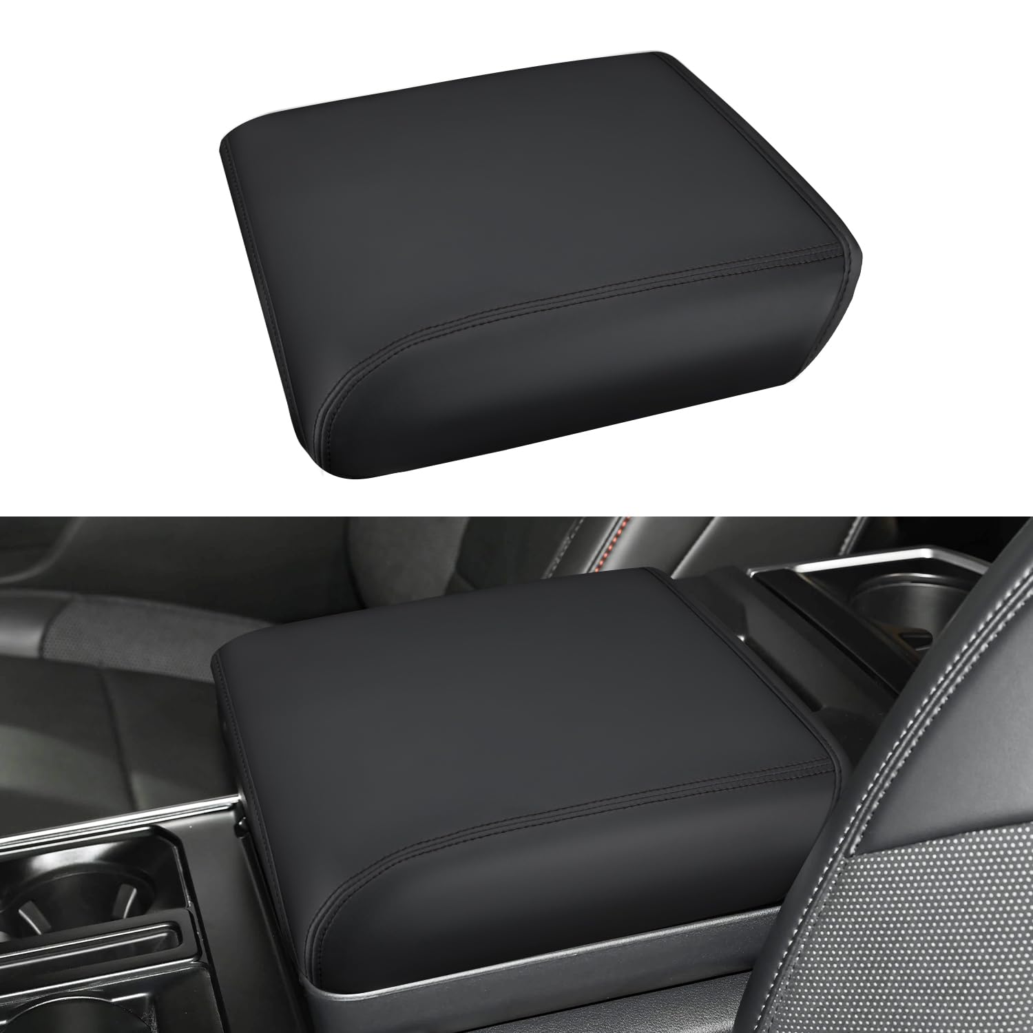 INTGET Center Console Cover for 2026 Ford F150 Accessories 2021 2022 2023 2024 2025, for 2022-2026 F150 Lightning Interior Middle Armrest Arm Rest Cushion Protector(Only fit for Work Surface Console)