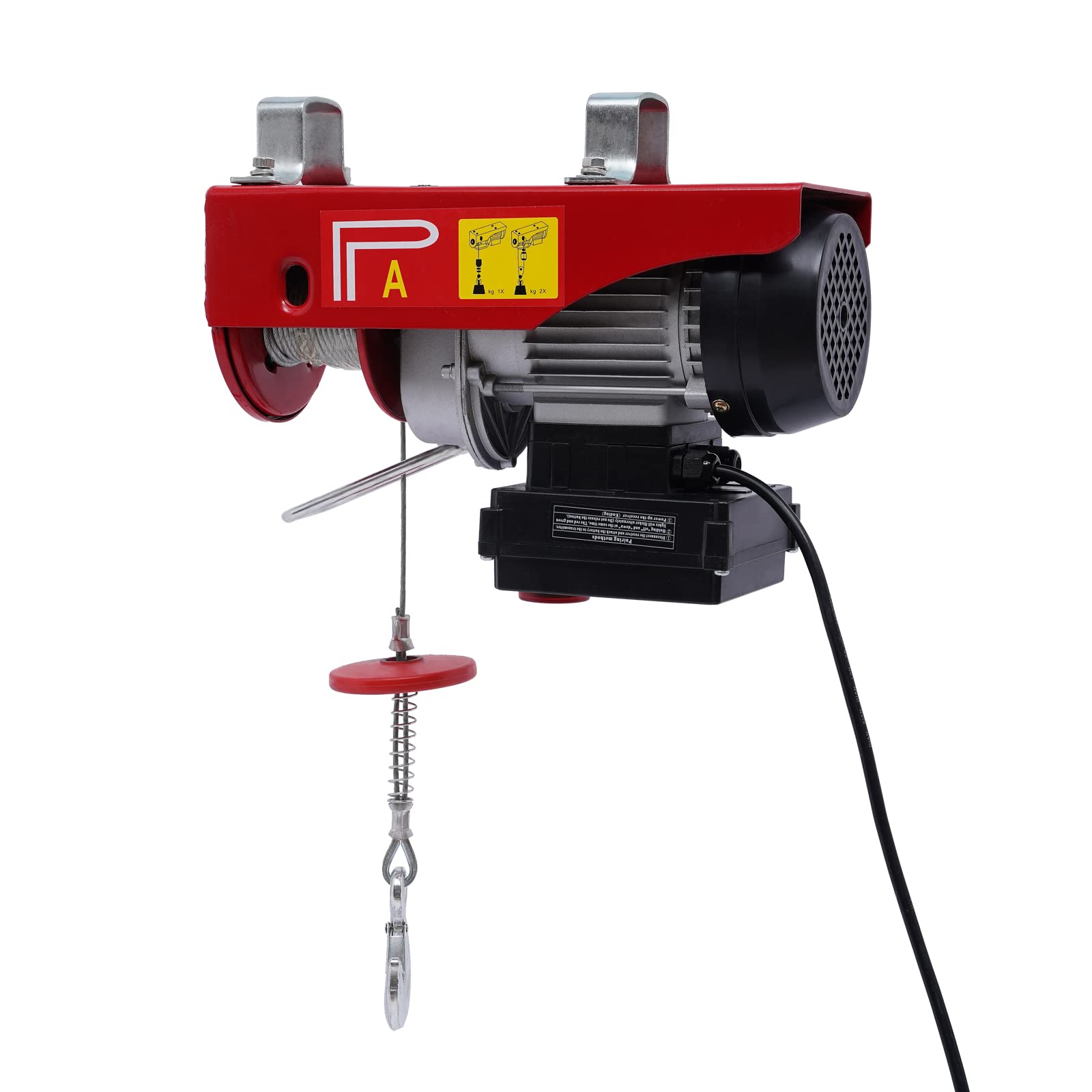 Verricello elettrico da 510 W, 100/200 kg, 10 M/min velocità di sollevamento, paranco a catena con telecomando, per fabbriche, banchine, magazzini, logistica