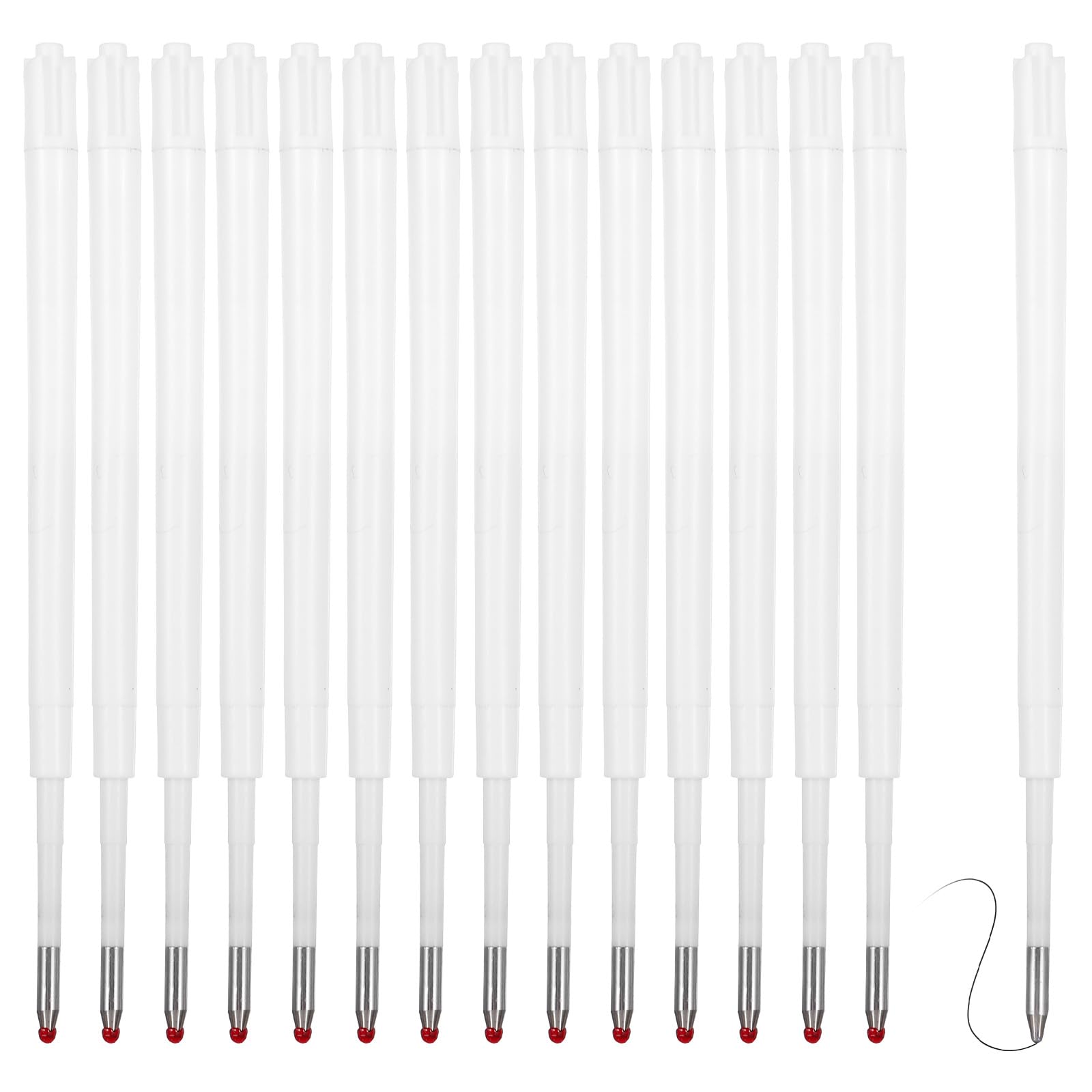 HJZHII 50PCS Ballpoint Pen Refills, 1mm Black Medium Tip Ink Pen Refill Big Fat Pen Refill Smooth Writing Ballpoint Refills for School Office Supplies