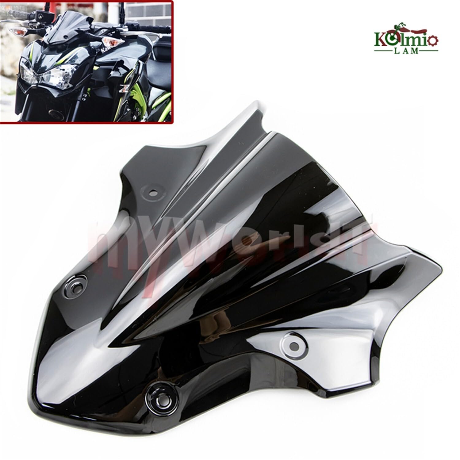 Pare-Brise Noir ABS pour Kawasaki Z900 2017-2019 - Protection Aérodynamique