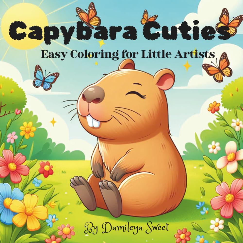 Capybara Cuties: Easy Coloring for Little Artists