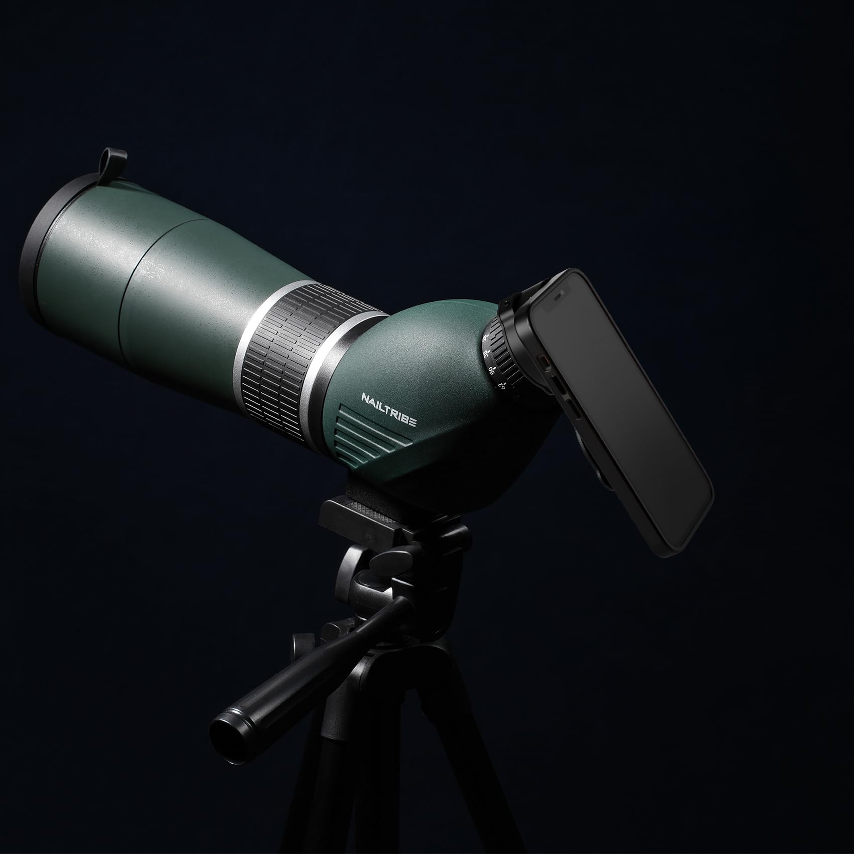 Universeller Digiscoping-Spektiv-Handy-Adapter, Metallhalterung, passend für iPhone, Handy-Kamera, Teleskop, Monokular und Mikroskop, 50 mm-60 mm (patentiertes Design)
