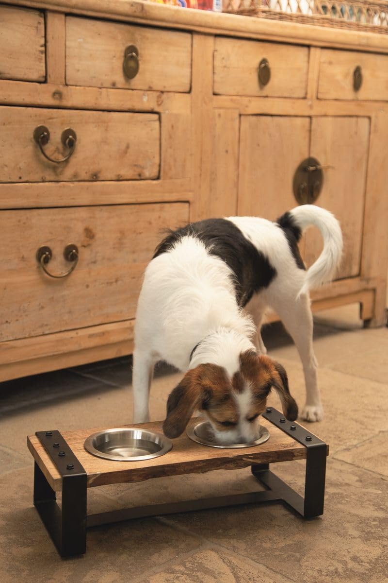 Beeztees K&Bz Hundegeschirr, Holz, Karint, 56 x 28 x 18 cm, 2 x 1300 ml, Braun, 2000 g