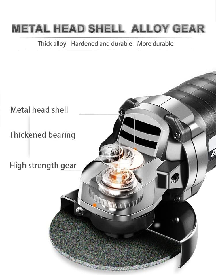 VENEKETY 21V Powerful Brushless Cordless Angle Grinder Machine Double Battery with 3 Model Variable Speed| 3
