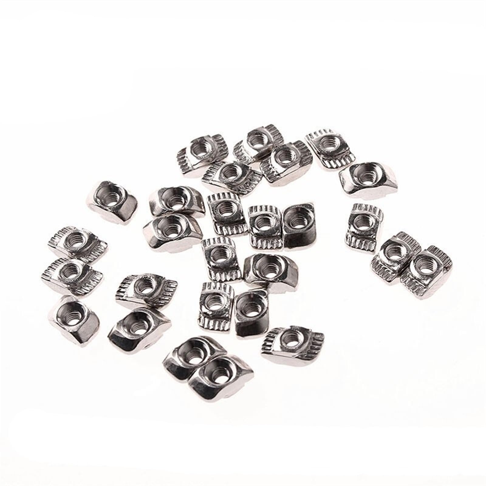 50PCS/Set M3/M4/M5 for 20/30/40/45 Series Slot T-Nut Sliding T Nut Hammer Drop in Fasten ConnectorAluminum Extrusion Profile Linear Motion Guides(30-M6)