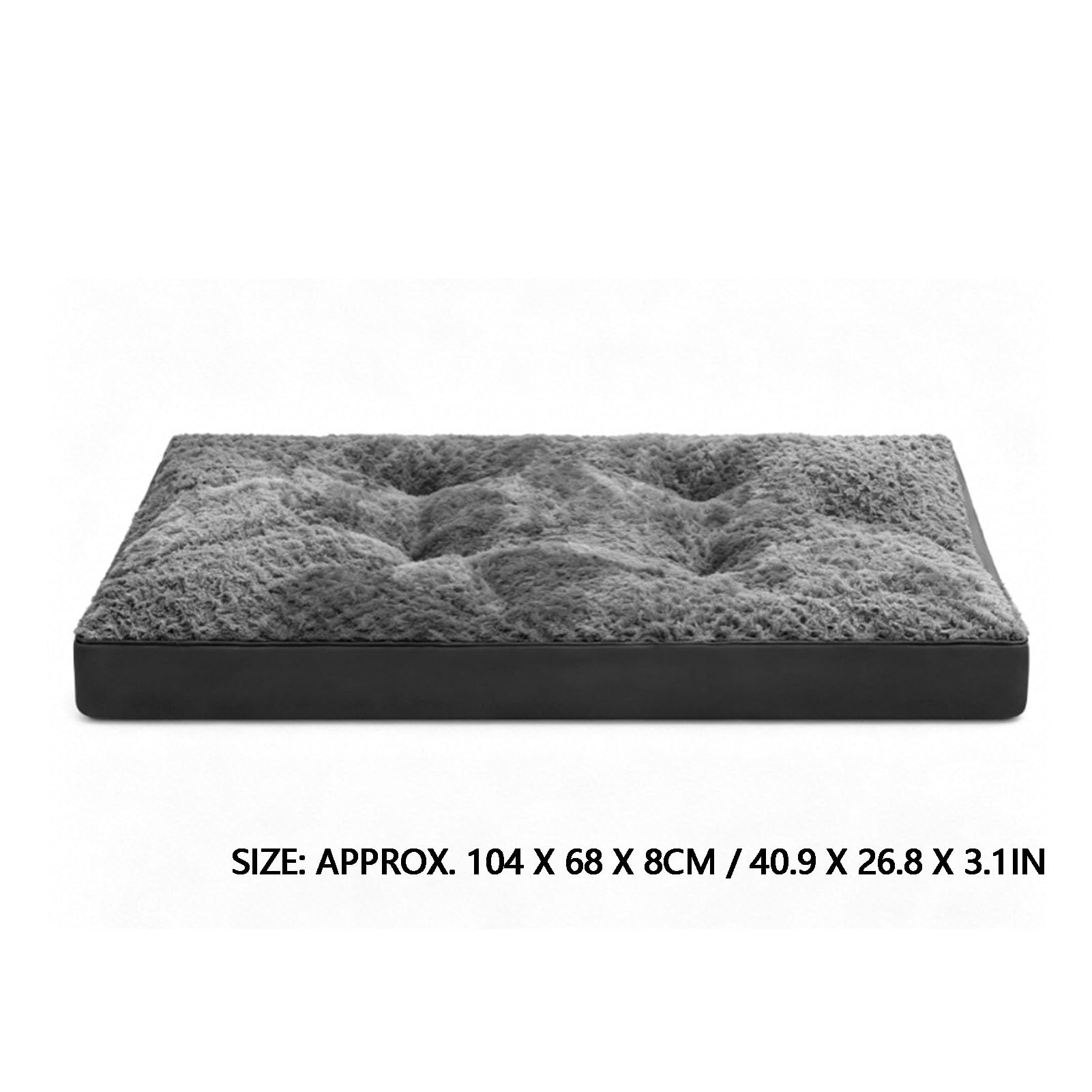 Naroote Lit de Cage pour Chien, Tapis de Couchage en Tissu Oxford en Peluche pour Animaux de Compagnie (104x68x8cm/40,9x26,8x3,1 Pouces)