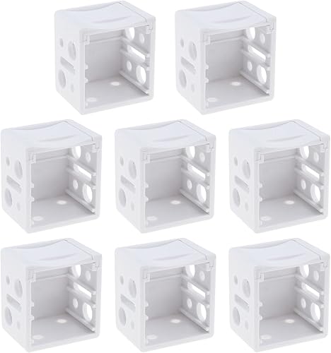Miniatura 1 de 8 soportes para persianas de plástico, soportes de montaje para riel de la ventana, accesorios para persianas color blanco, 1.220 x 1.142 x 0.984in