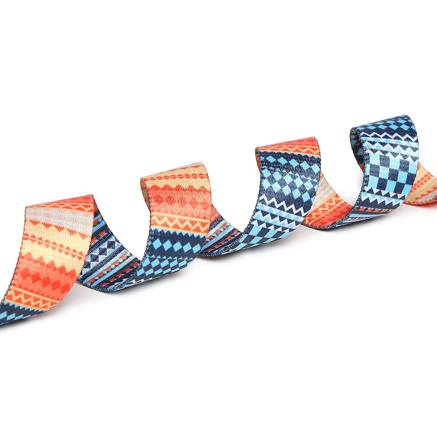 Adjustable Dog Collar with Patterns, Ultra Comfy Soft Nylon Breathable Pet Collar for Small Medium Large Dogs (L, Floral Orange) — view 206