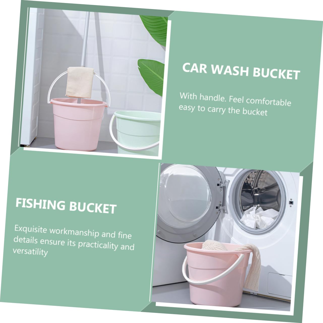 HOODANCOS Heavy Duty Utility Bucket with Comfortable Handle Sturdy Water Container for Camping Fishing and Cleaning Tasks Versatile and Design