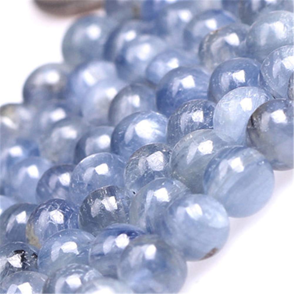 GEM-Inside Natural 4mm Blue Kyanite Round Gemstone Semi Precious Loose Beads for Jewellery Making 15'' - Image 2