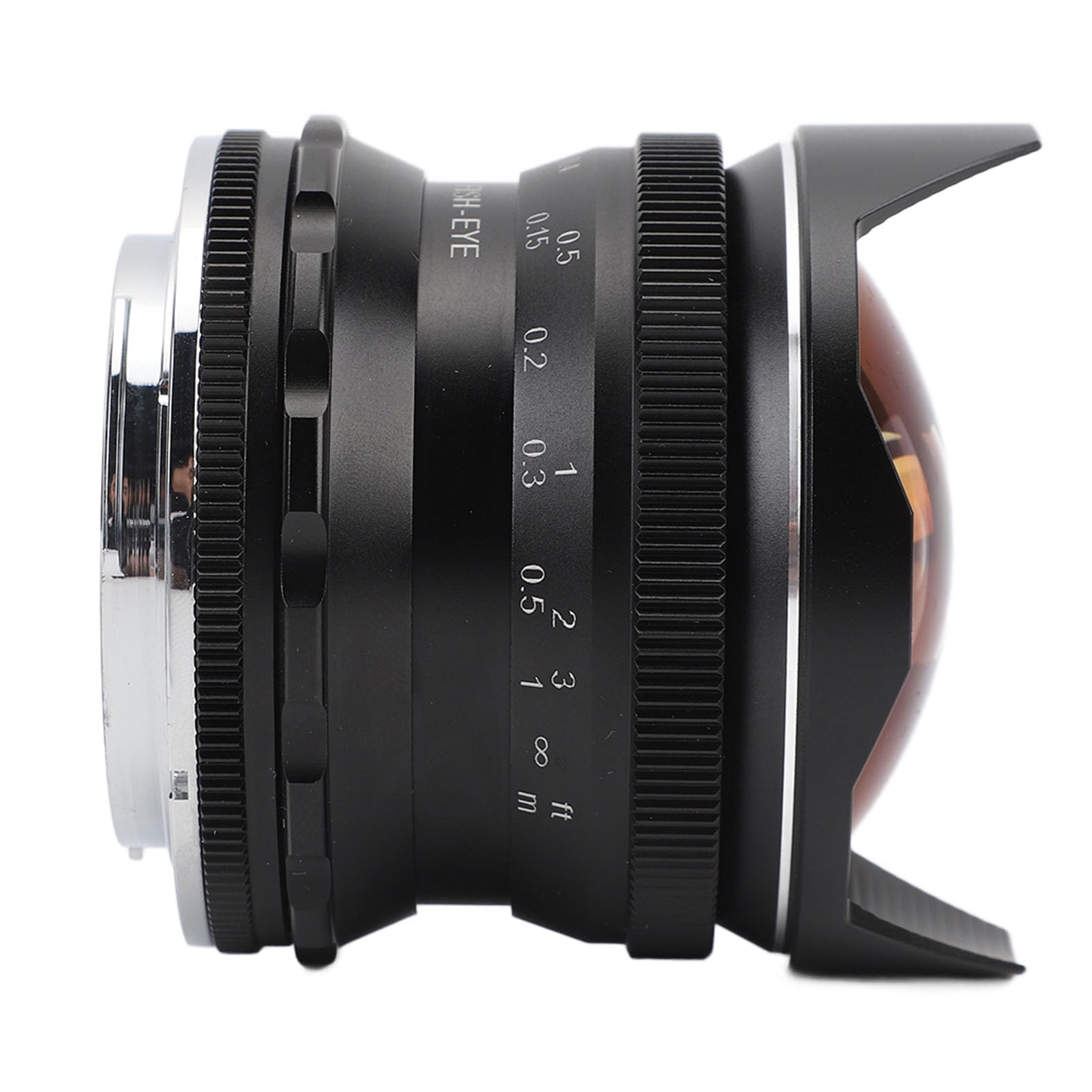 Obiettivo Fisheye da 7,5 Mm F2,8, Obiettivo Fisso con Messa a Fuoco Manuale con Portata di 180 Gradi per Fotocamera Mirrorless APS C con Attacco E, Compatibile con A7 A7II A7R