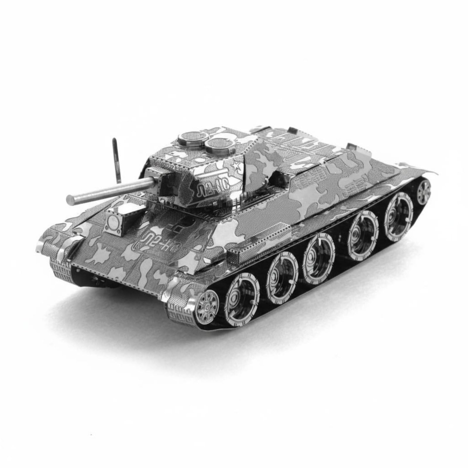 APIRILY High Difficulty 3D Metal Brainteaser Creative Gift DIY Metal Model Kit Educational Toy Laser Cut Model Kit Desk Decoration for Adults, Hobbyists, Teens, Home Decor, T34 Tank-image-25