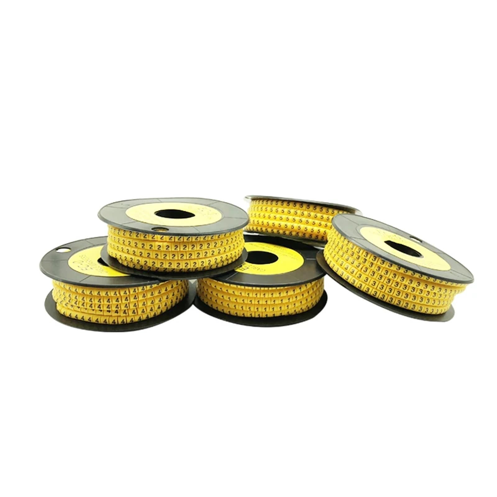 Kabelmarkierer 1 Rolle Nummernröhre EC-0.1 EC-0 EC-1 EC-2 EC-3 EC-5 Quadratische Nummernröhre Kabelmarkierung Bunte Markierung Draht M Nummer 0 bis 9 Zum Kabel Nummerierung(Number 6,EC-2-4mm)