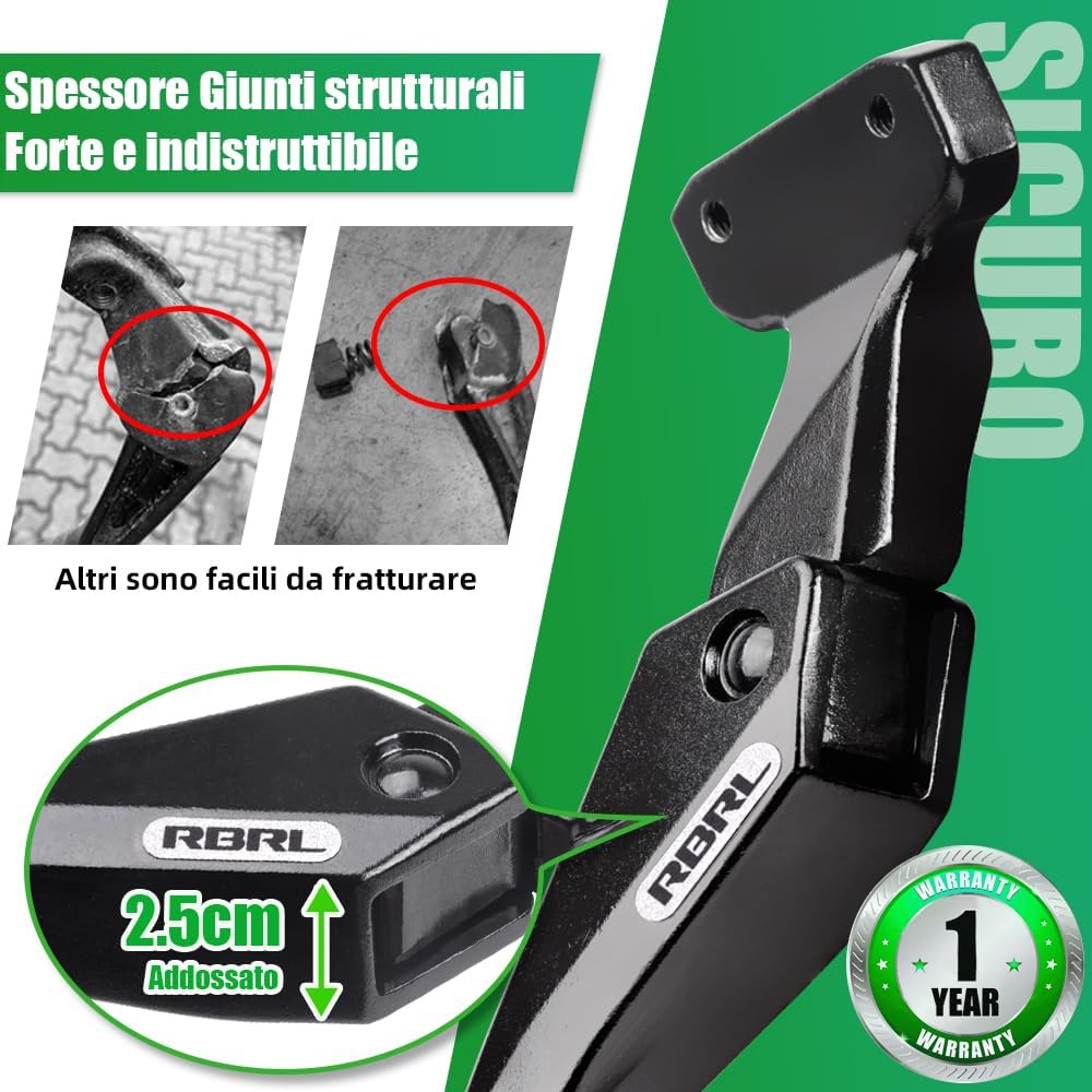 RBRL Cavalletto Bici, Supporto in Lega di Alluminio,Durevole e Antiscivolo Cavalletto per Bici Posteriore, Adatto a 24-29 Pollici Mountain Bike, Bici da Strada, MTB, Ebike