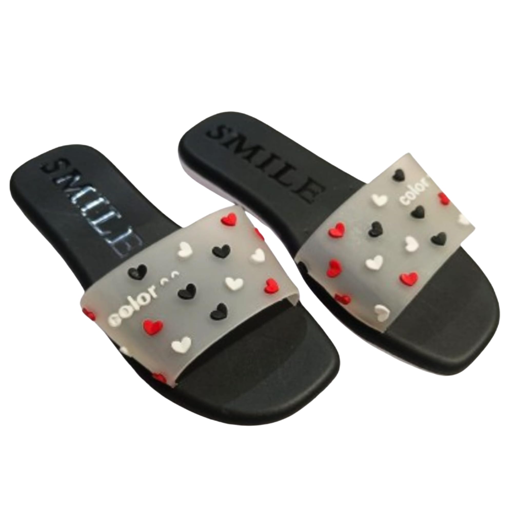 Fashionable Heart Design Flip-Flops, Slippers & Sliders for Women and Girls - Synthetic Upper & Durable PVC Sole-image-37