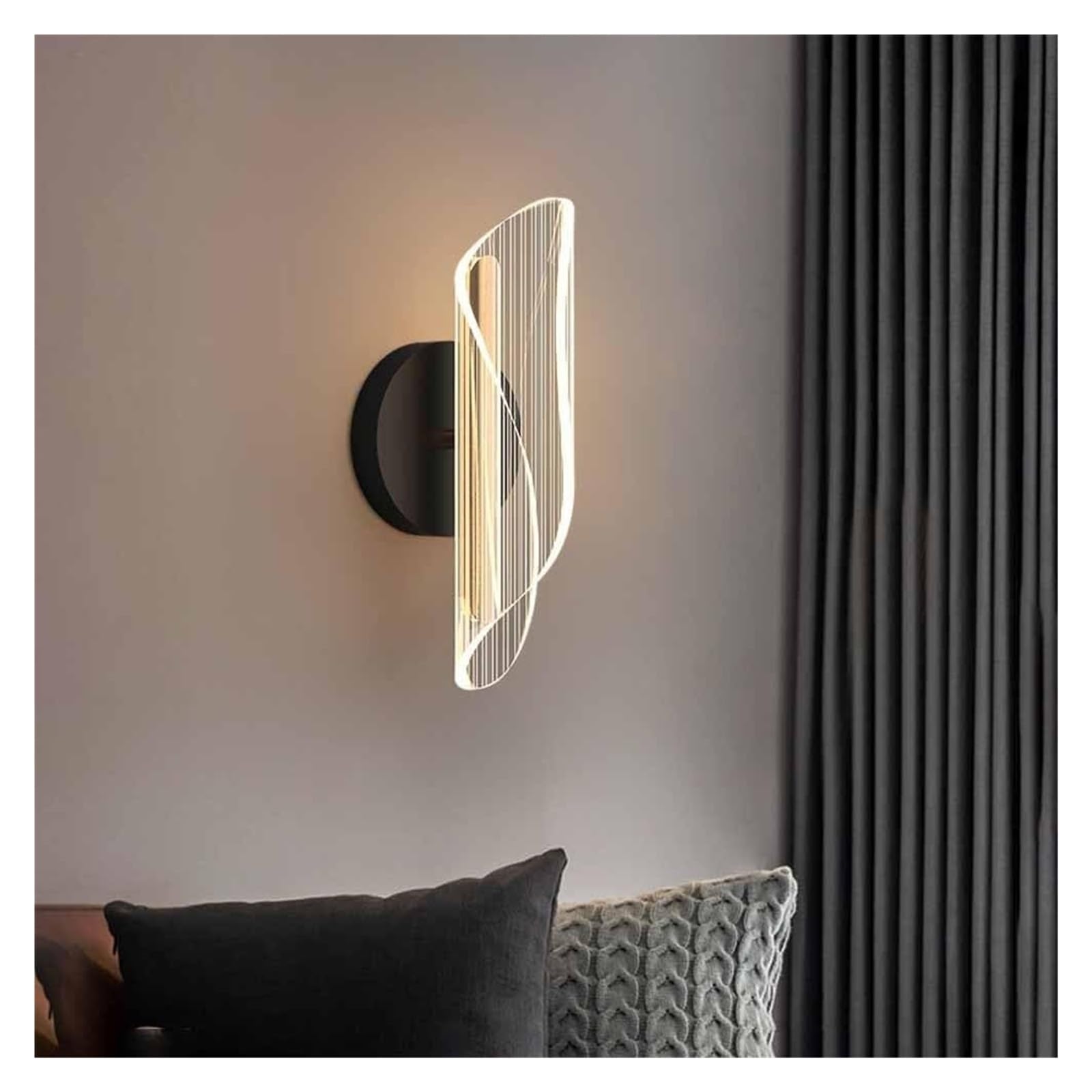 VDOQTLJT LED Wall Lamp Gold Metal Light with Acrylic Shade Nordic Simple Sconce Lamps sconces