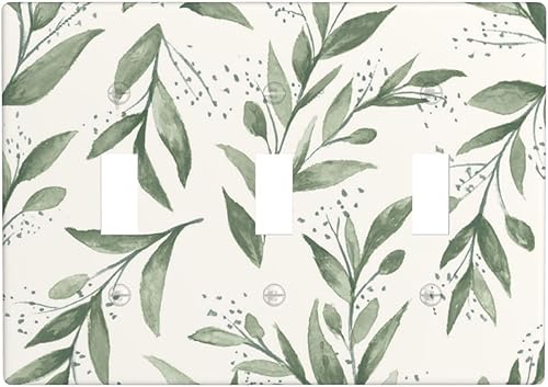 Miniatura 61 de Placas de pared para receptáculo de dispositivo dúplex de 1 banda, cubiertas de toma de corriente azul retro onduladas, cubiertas decorativas para