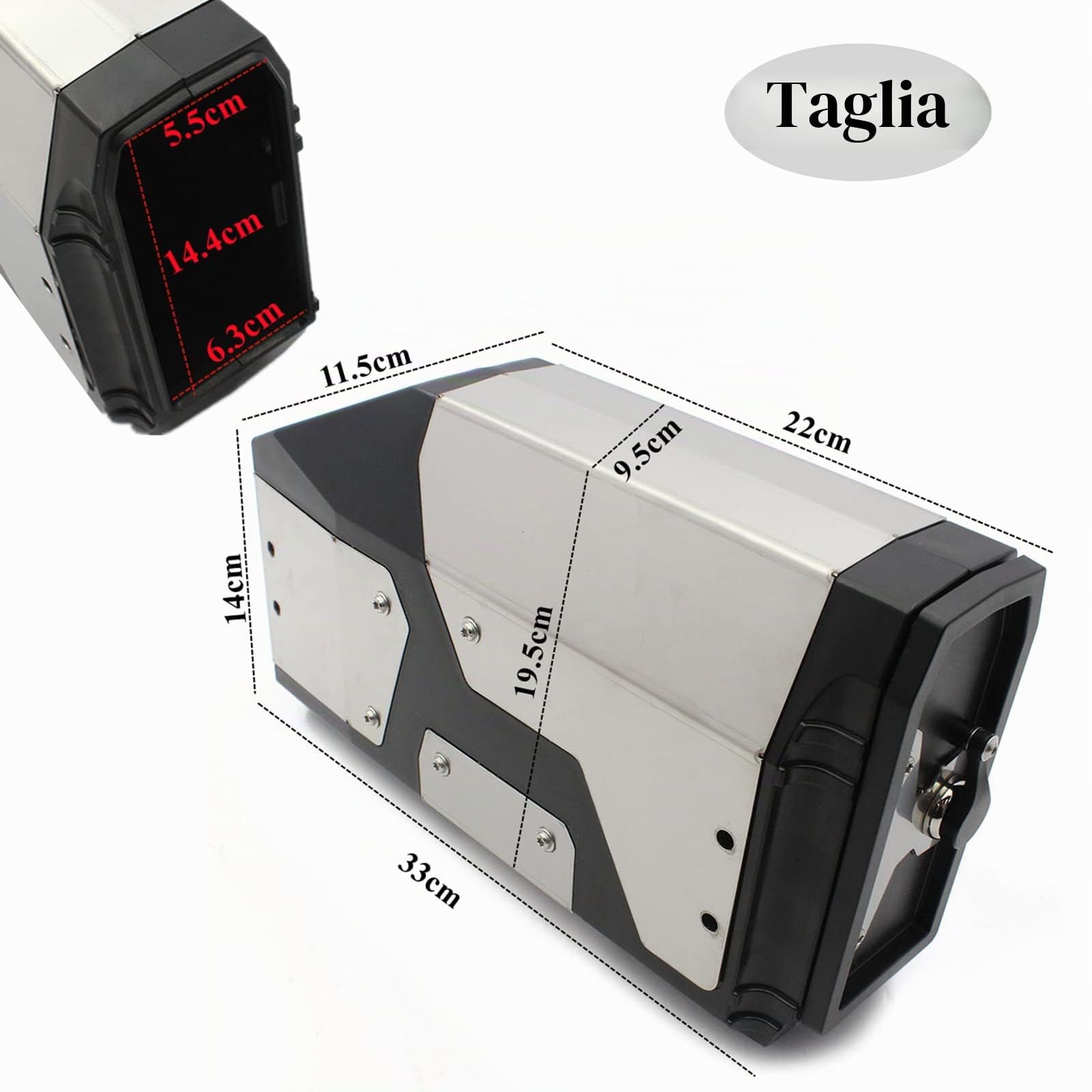 Cassetta degli attrezzi per moto, supporto laterale sinistro, in acciaio inox, per BMW R1250GS R1200GS LC ADV, F850GS F750GS