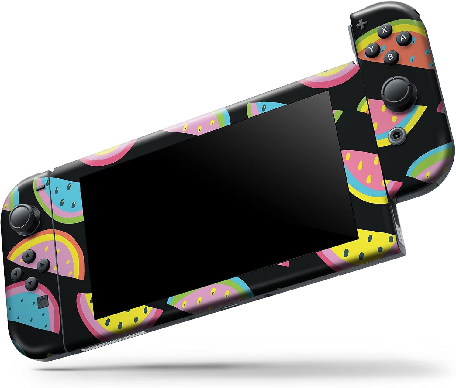 Design Skinz - Compatible with Nintendo Switch Joy-Con Only - Skin Decal Protective Scratch-Resistant Removable Vinyl Wrap Cover - Vivid Retro Watermelon Slices image 2