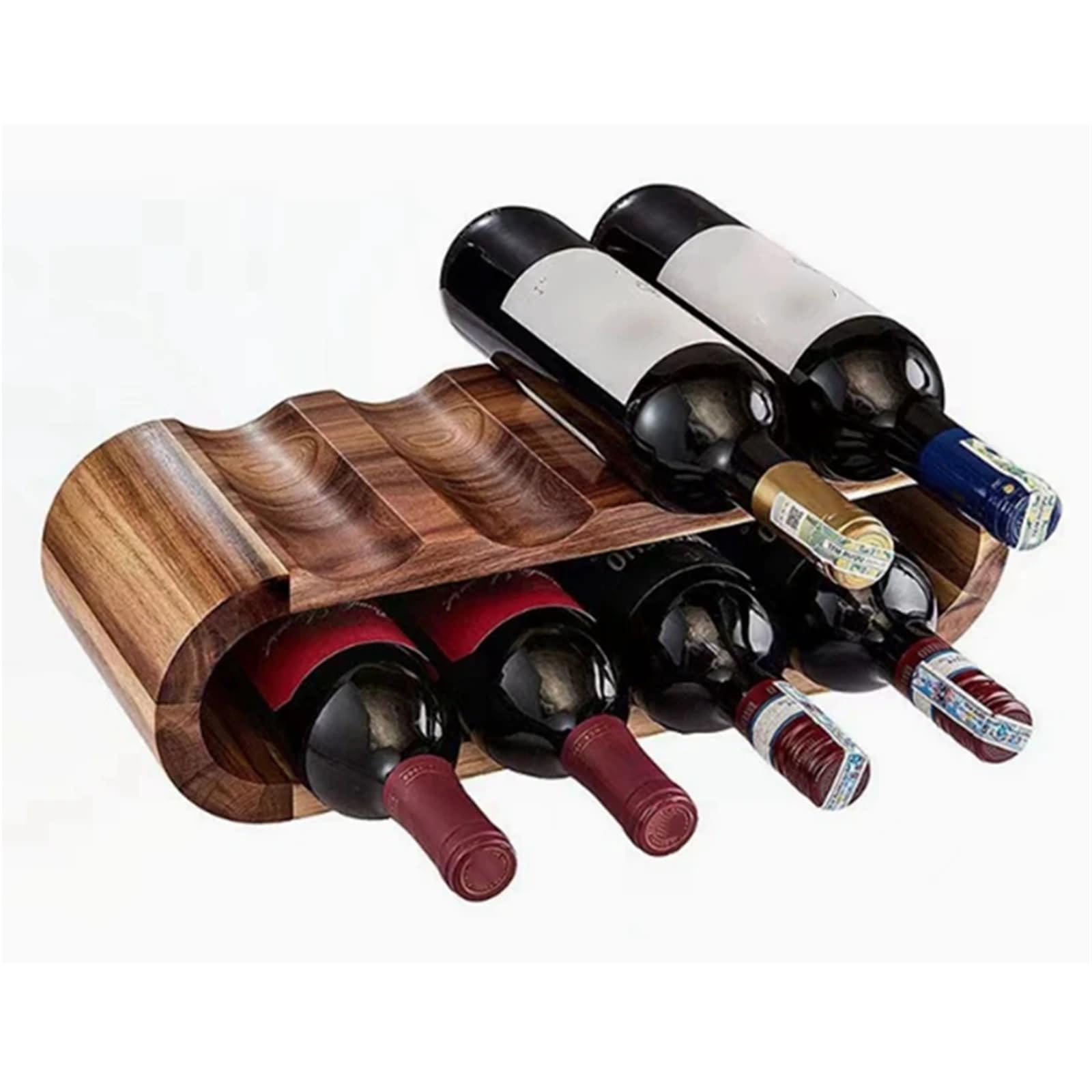 weinregal Doppelschichtiges Weinregal, Weinflaschen-Präsentationsregal, Ornamente, Restaurantbar, Tisch-Rotweinregal