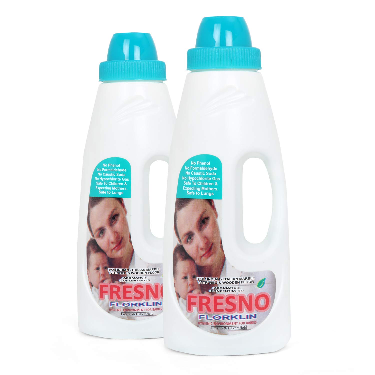 Fresno florklin Aromatic Floor Cleaner-600 Ml - Pack Of 2 | Powerful and Refreshing Cleaning | pH Balanced Formula | Eco-Friendly and Biodegradable | Suitable for All Floors | Stain Removal