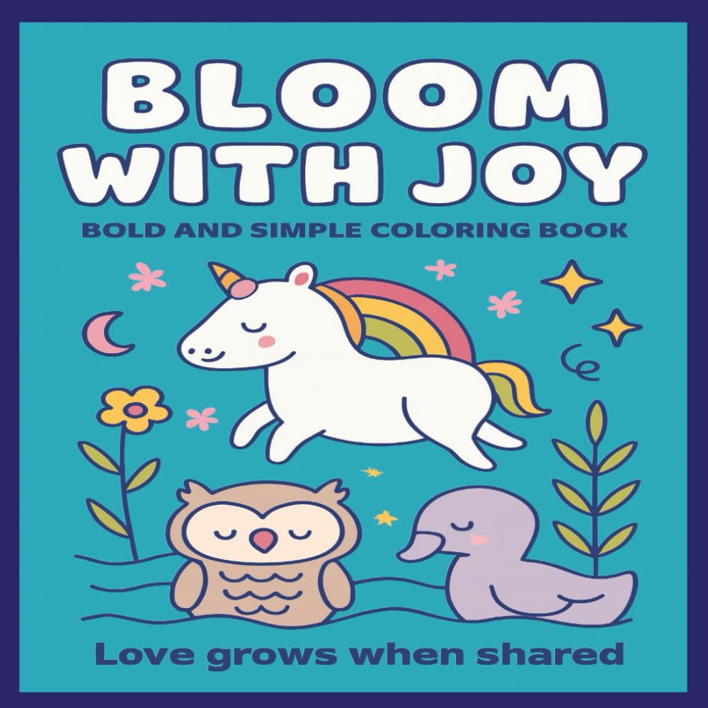 Bloom with Joy: 50 Uplifting Coloring Pages to Encourage Confidence, Creativity, and Kindness
