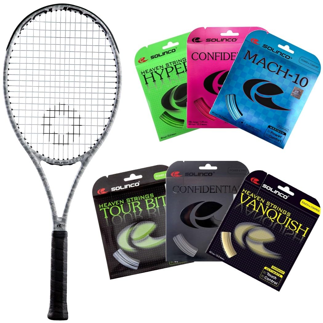 Solinco Whiteout v2 305 XTD 18 x 20 Camo Tennis Racquet – Custom Strung with Your Choice…