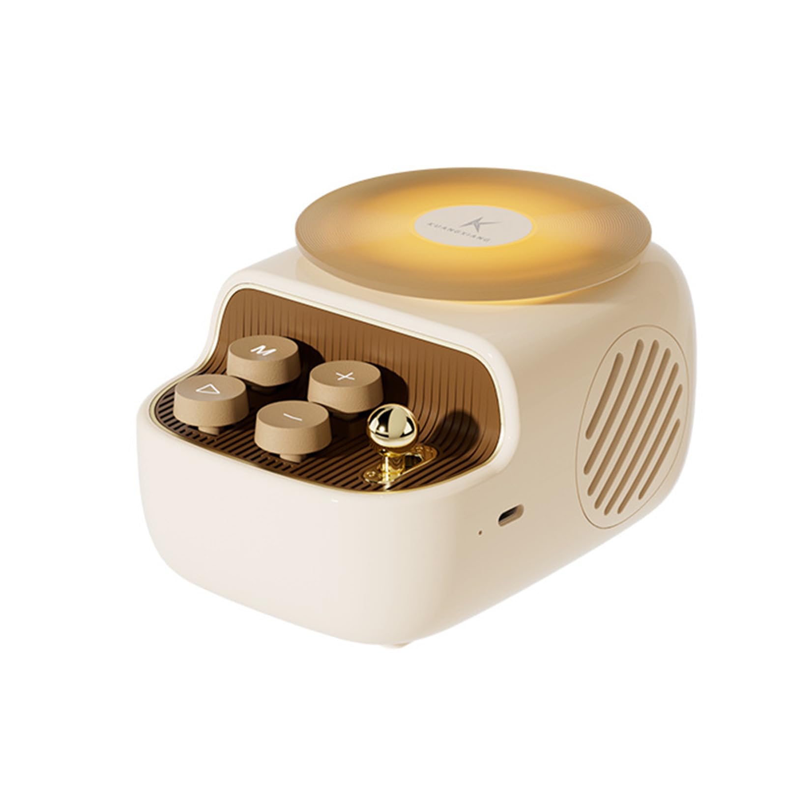 Petite Enceinte Bluetooth avec diffuseur d'arômes pour Une atmosphère relaxante. Son Haute fidélité. Enceinte Portable Bluetooth ABS, Blanc