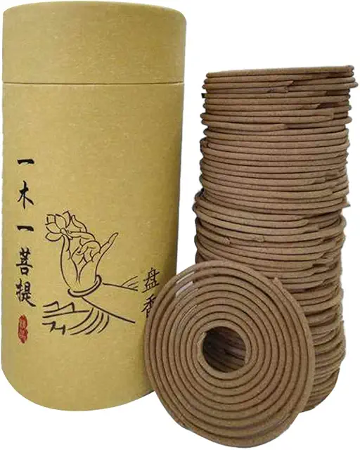 Natural Spiral Incense Coils for Aromatherapy, Meditation & Relaxation - 120pcs/Box