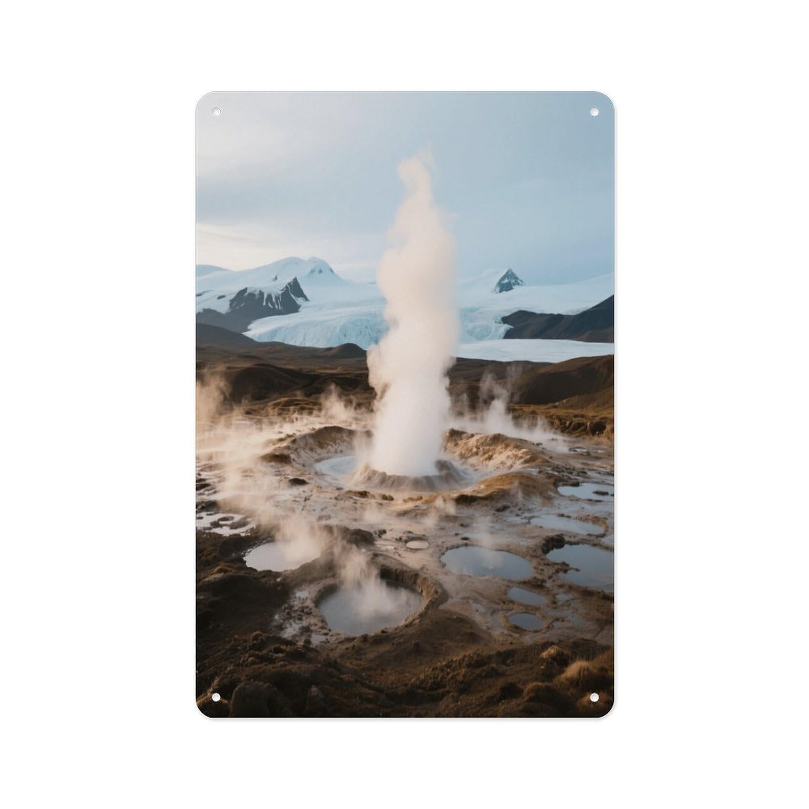 Fekiloot Style Geyser Eruption Wall Decor Metal Signs Tin Signs Poster